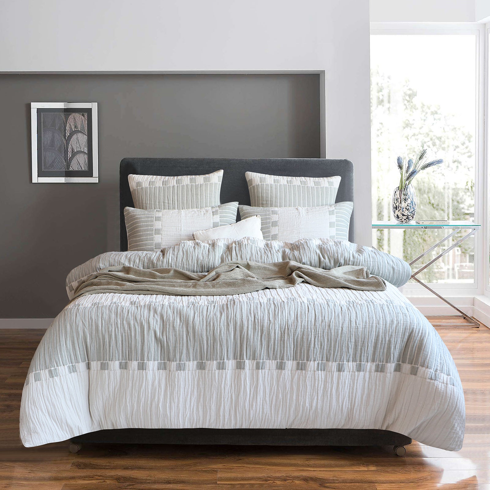 Renee Taylor Brooks Jacquard Yarn Dye Quilt Cover Set Renee Taylor