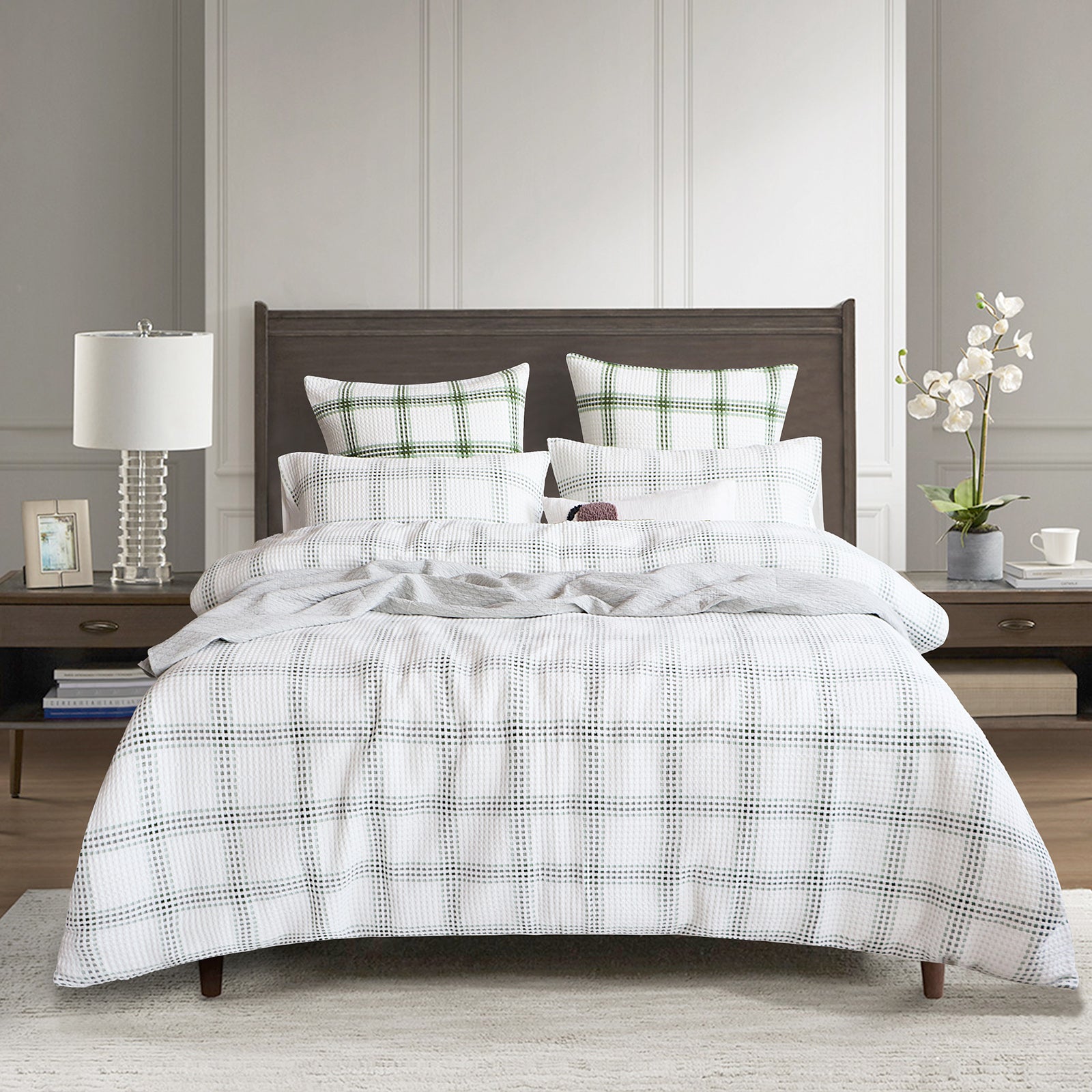 Renee Taylor Elliot Yarn Dye Waffle Quilt Cover Set Renee Taylor