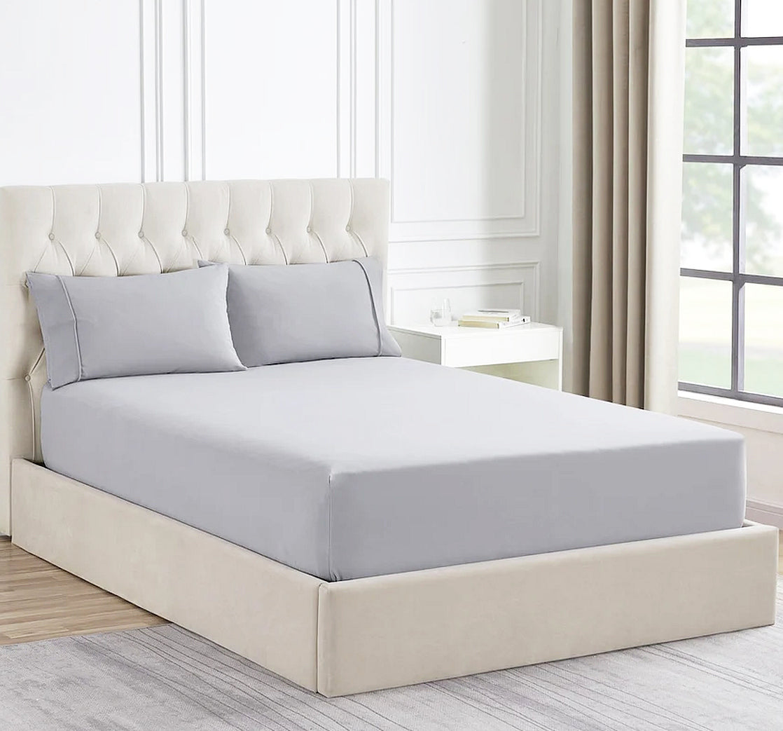 Ddecor Home 1500 Thread Count Premium Cotton Blend Combo Set - Silver Ddecor Home