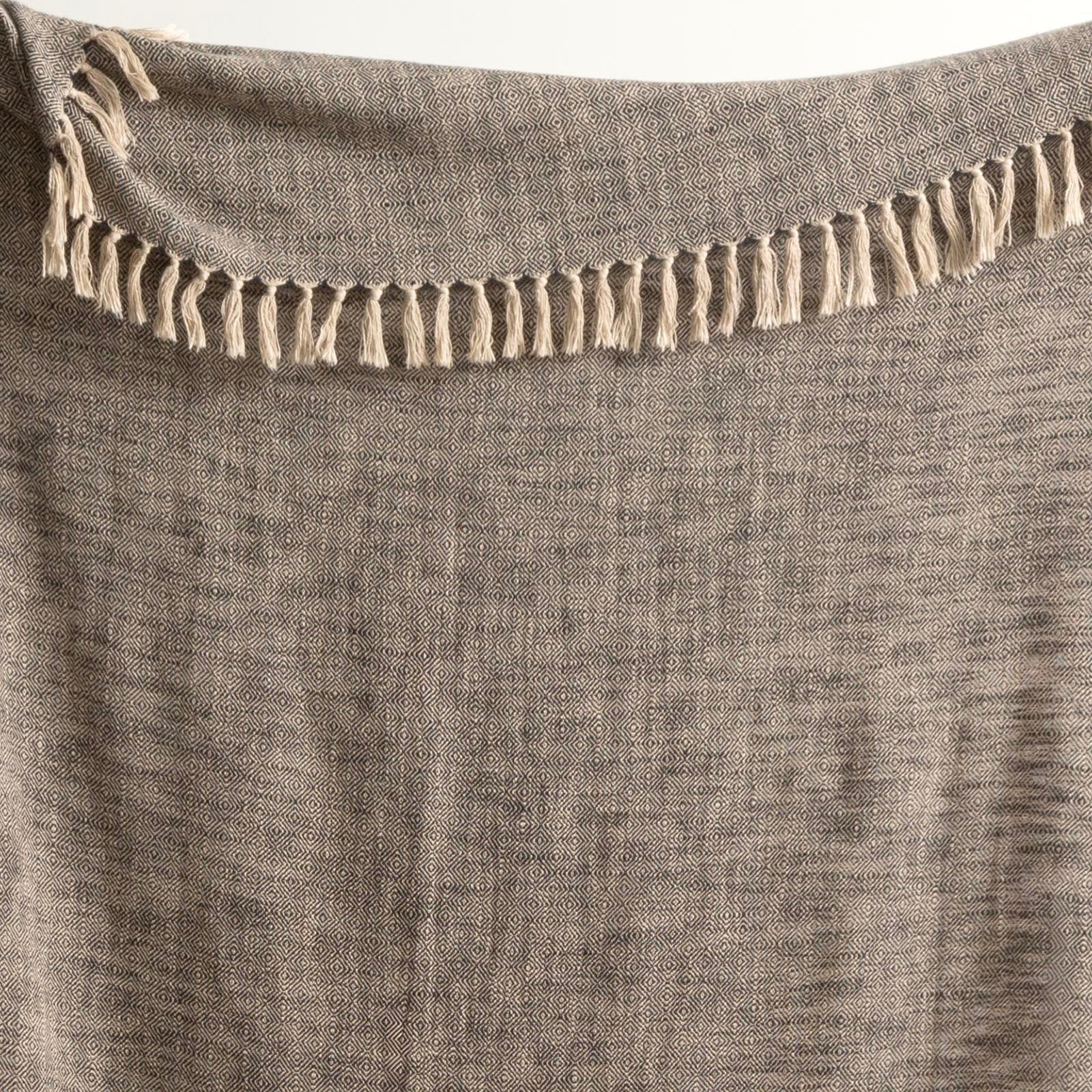 Surrey Chevron Yarn-Dyed Throw 130 x 170 Cms Coal