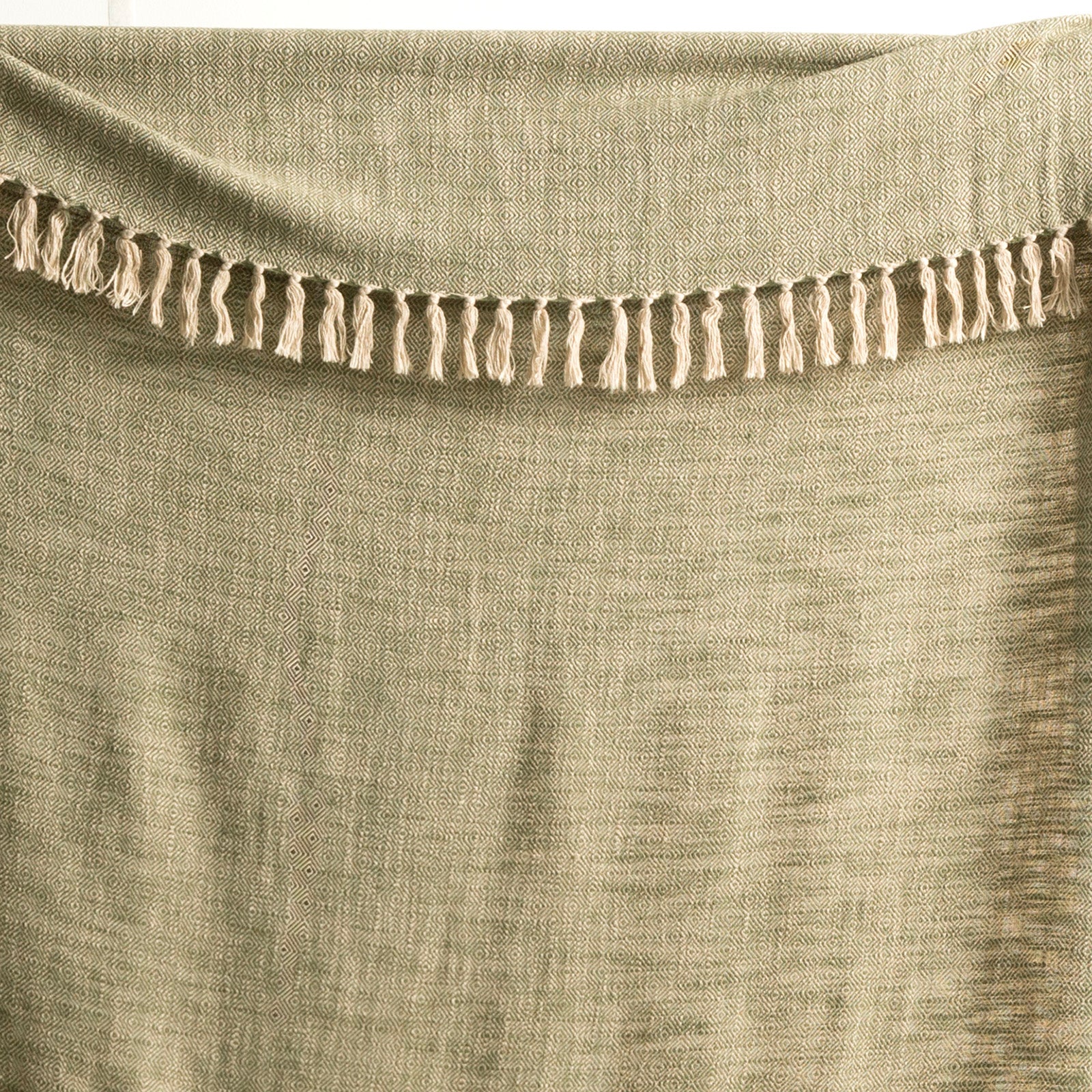 Surrey Chevron Yarn-Dyed Throw 130 x 170 cms Olive