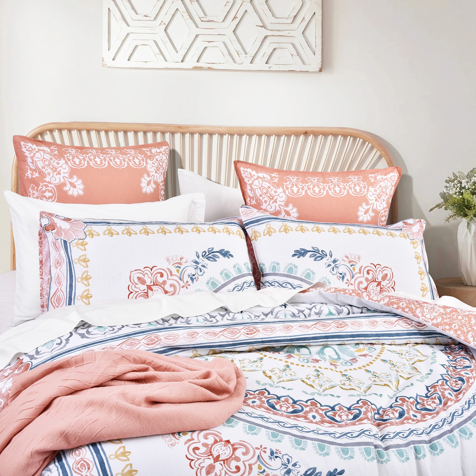 Renee Taylor 300 TC Cotton Reversible Quilt Cover Sets - Kalina Renee Taylor