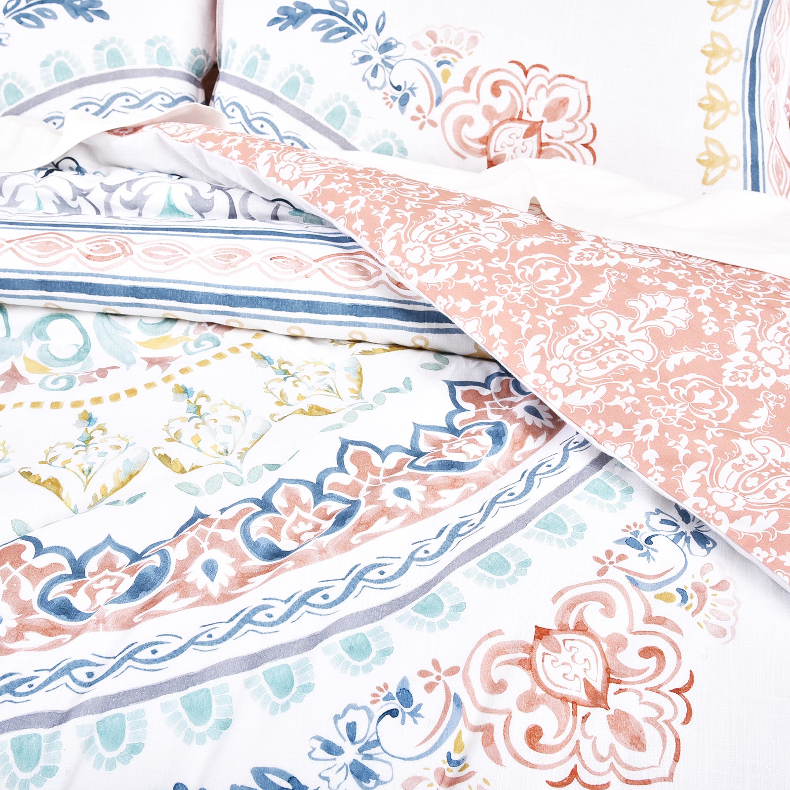 Renee Taylor 300 TC Cotton Reversible Quilt Cover Sets - Kalina Renee Taylor