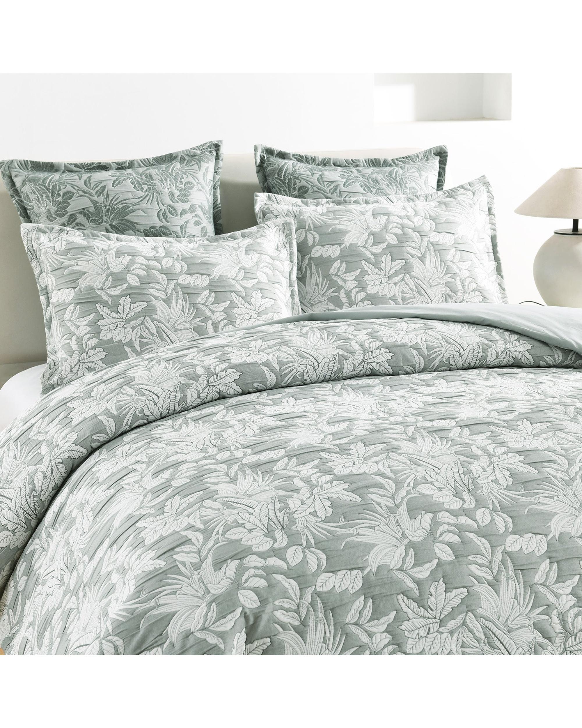 Renee Taylor Indiana Jacquard Quilt Cover Set - Fern Renee Taylor