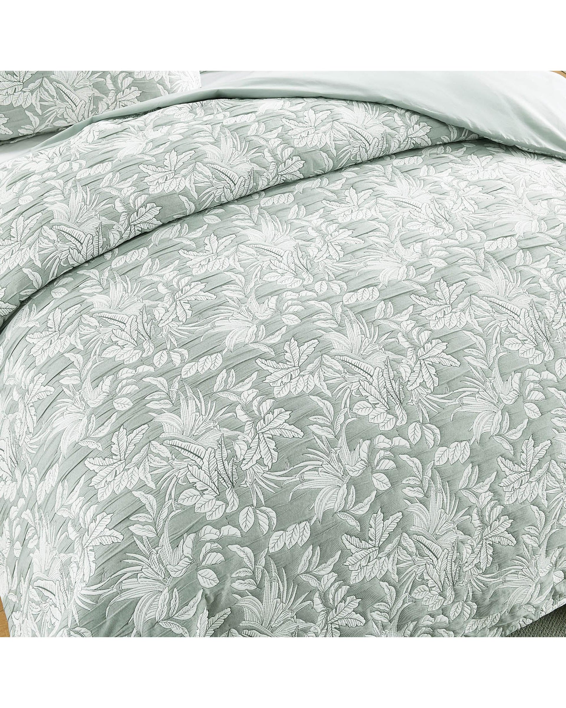 Renee Taylor Indiana Jacquard Quilt Cover Set - Fern Renee Taylor
