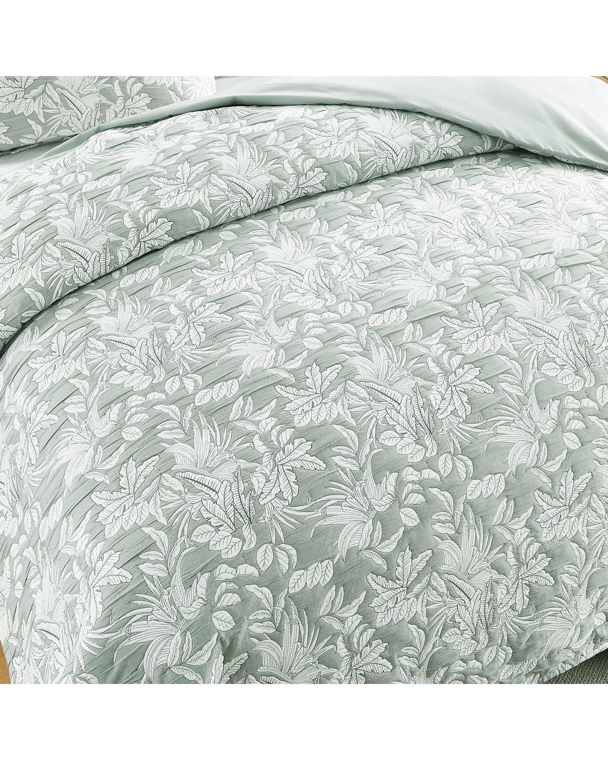 Renee Taylor Indiana Jacquard Quilt Cover Set - Fern Renee Taylor