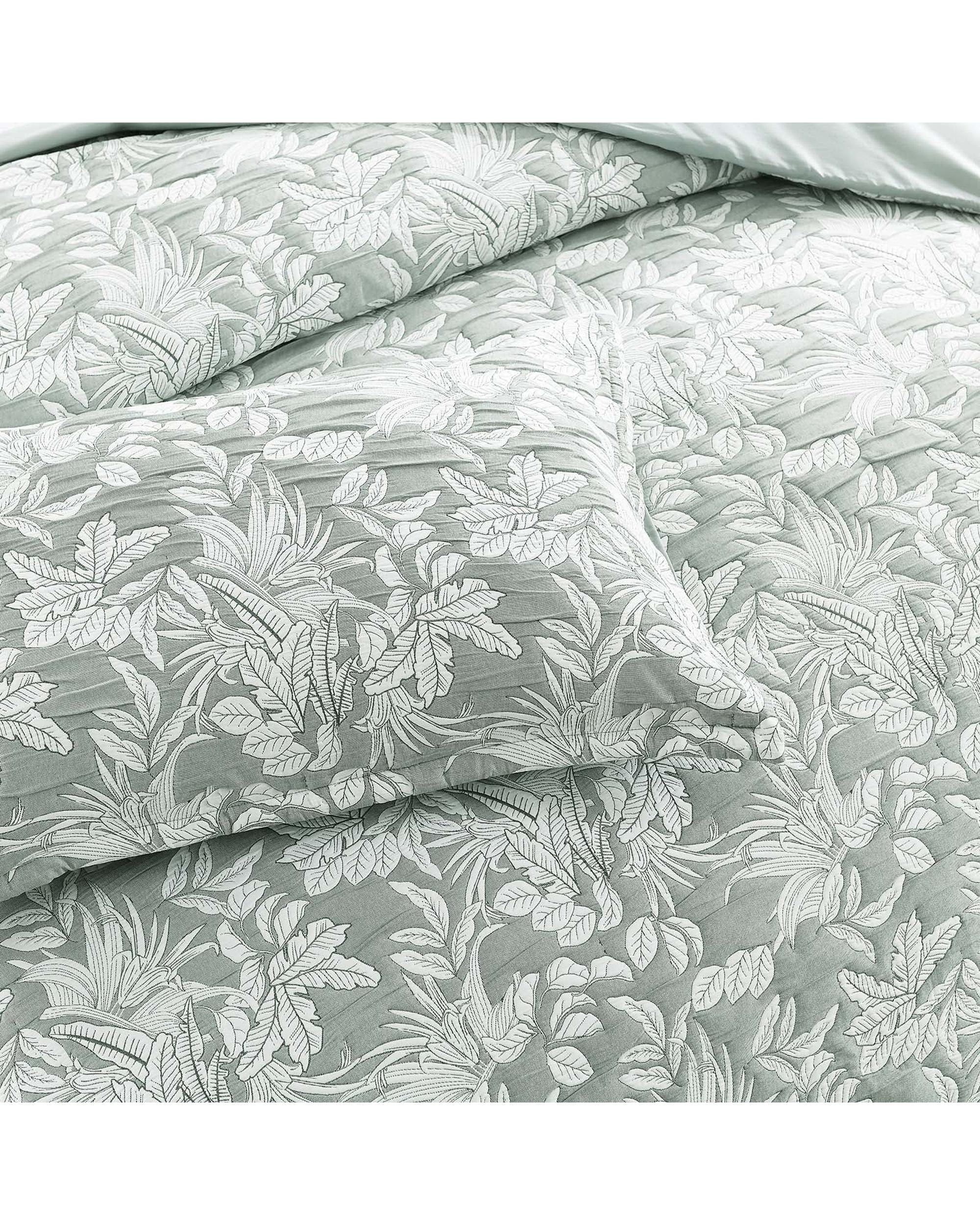 Renee Taylor Indiana Jacquard Quilt Cover Set - Fern Renee Taylor