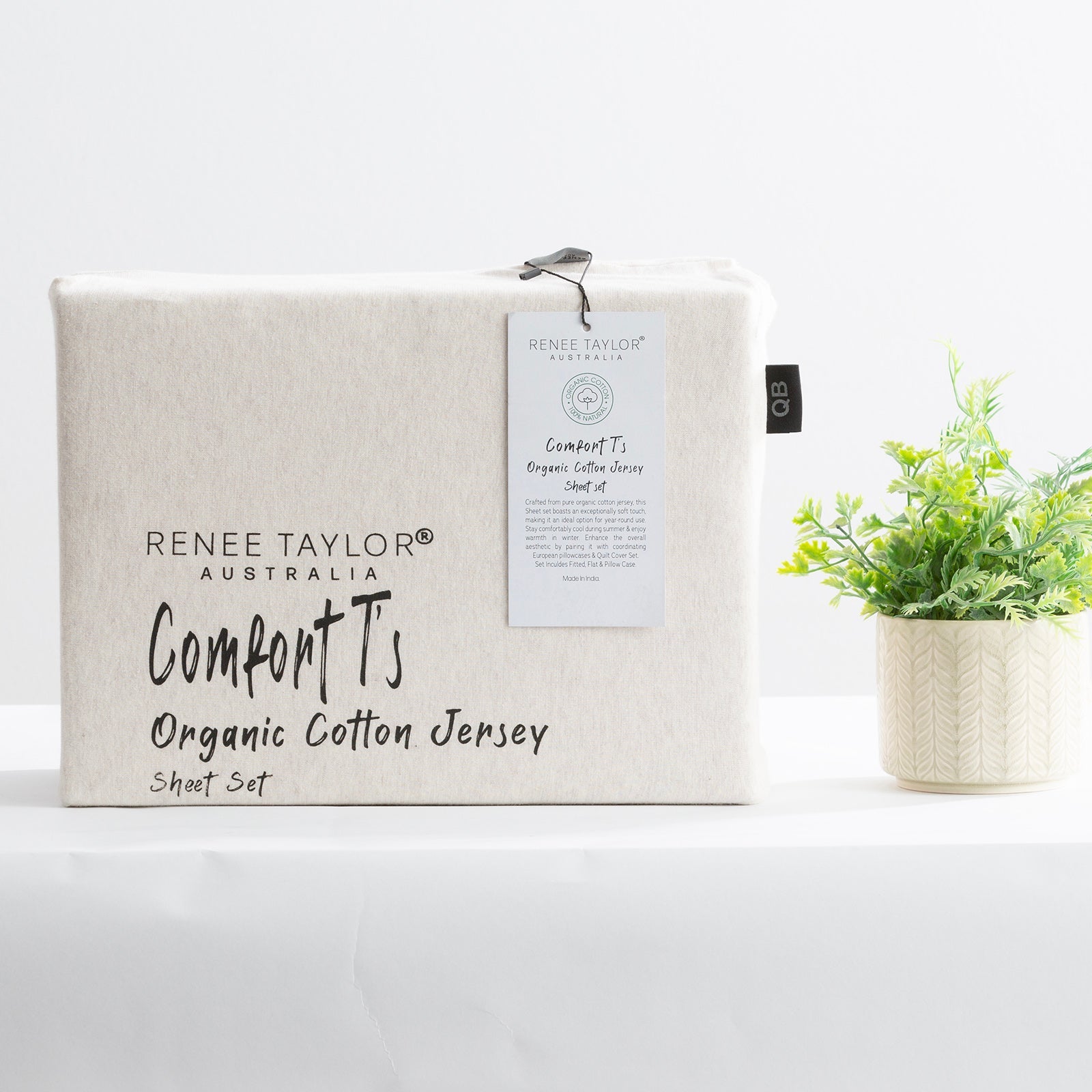 Renee Taylor | Comfort T’s Organic Cotton Melange Jersey Sheet Set Renee Taylor