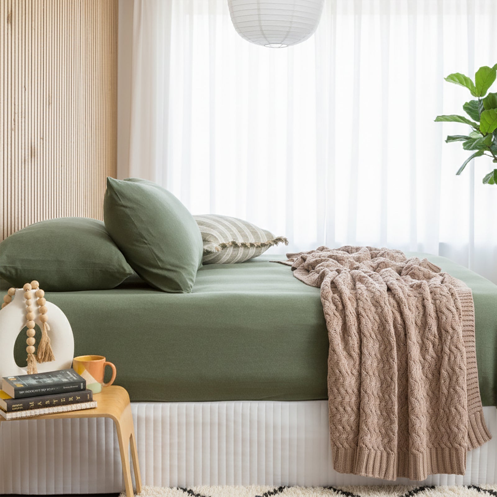 Renee Taylor Comfort T’s Organic Melange Jersey Fitted & Pillowcase - No Flat Sheet Renee Taylor