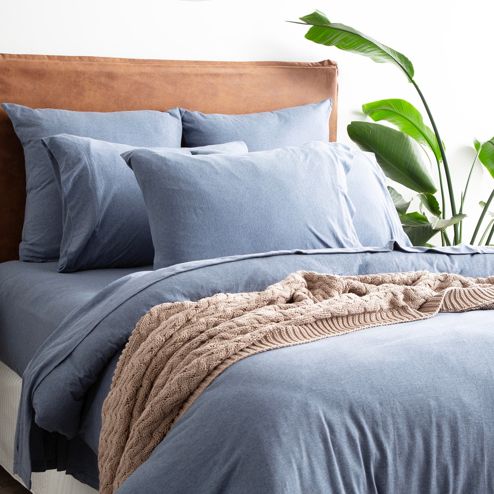 Renee Taylor | Comfort T’s Organic Cotton Melange Jersey Quilt Cover Set Renee Taylor