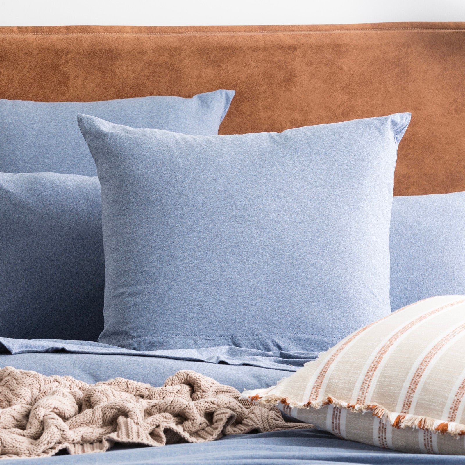 Renee Taylor | Comfort T’s Organic Cotton Melange Jersey Quilt Cover Set Renee Taylor