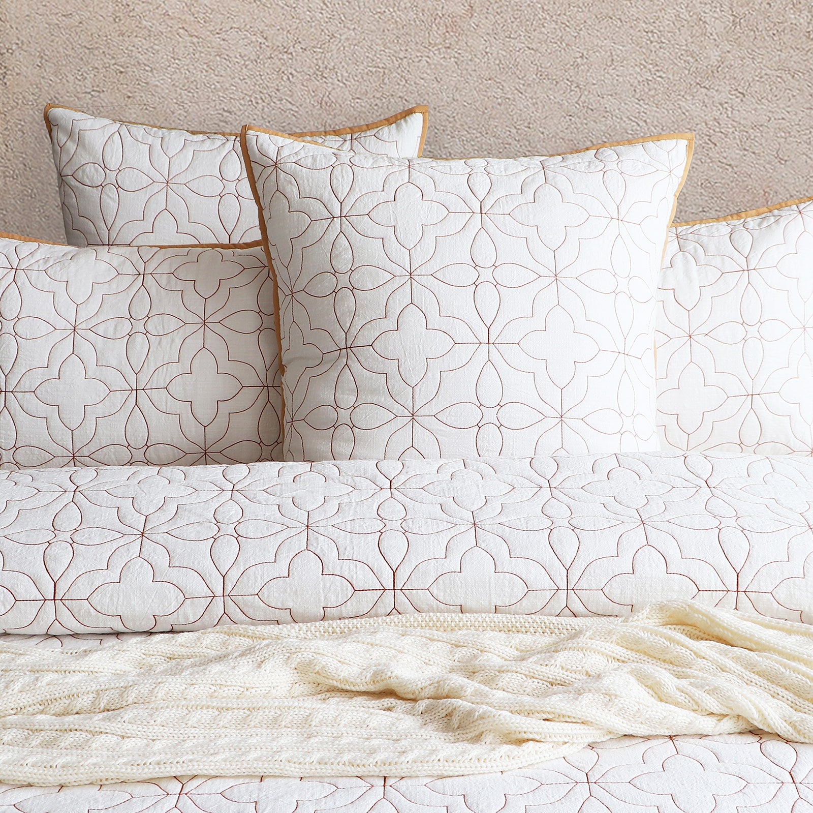 Renee Taylor Solaris Cotton Quilted Quilt Cover Set Renee Taylor