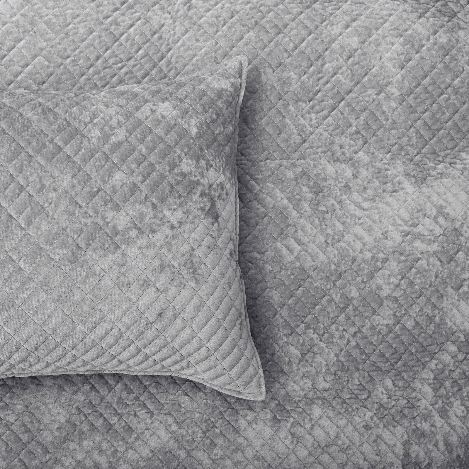 Renee Taylor Archie Cross Stitch Velvet Coverlet Set