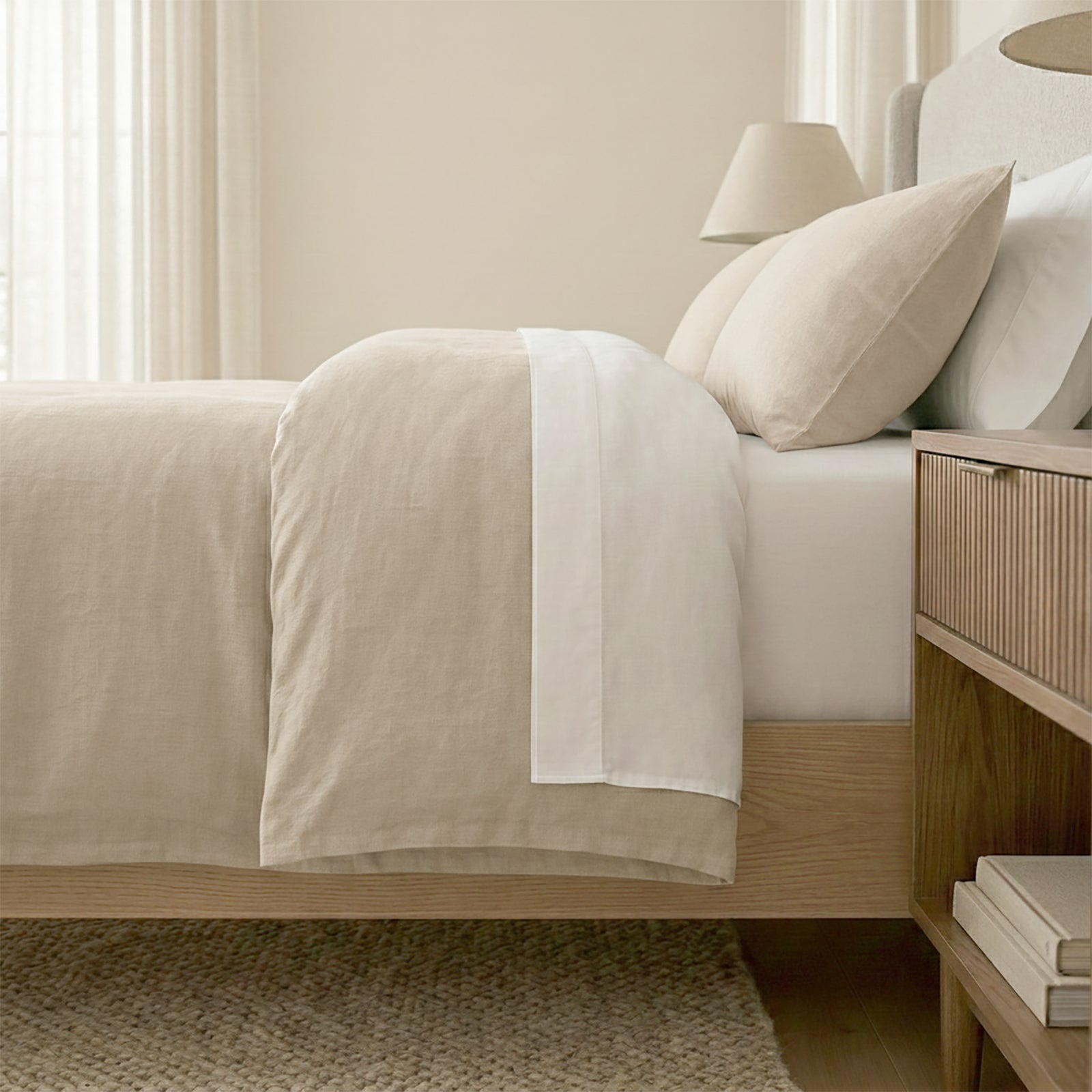 Renee Taylor Washed Linen Cotton Quilt Cover Set