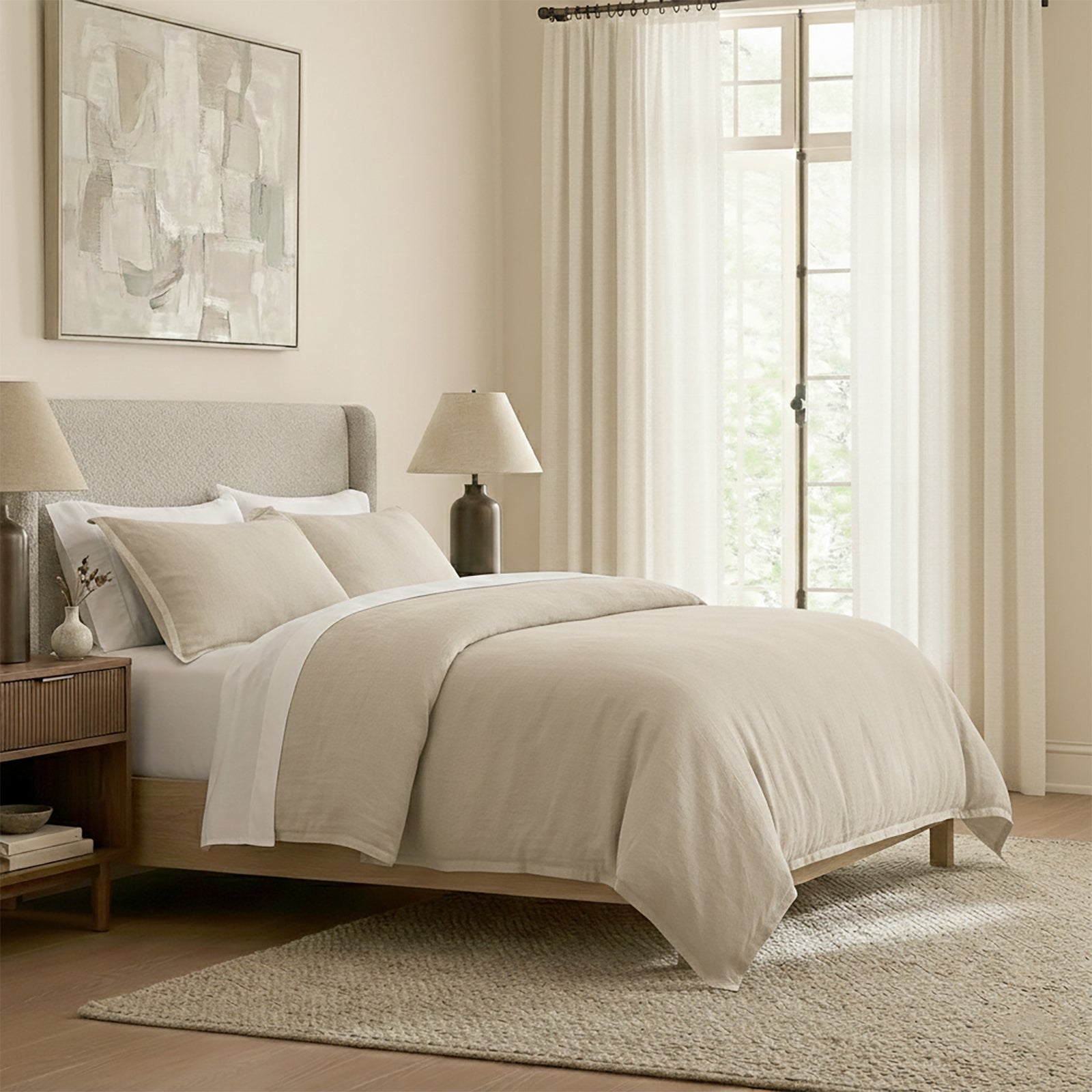 Renee Taylor Washed Linen Cotton Quilt Cover Set