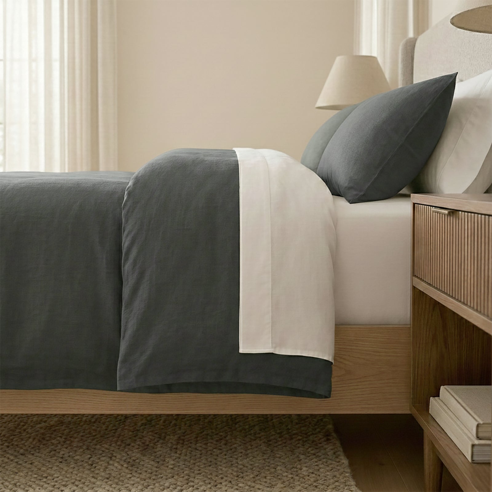 Renee Taylor Washed Linen Cotton Quilt Cover Set