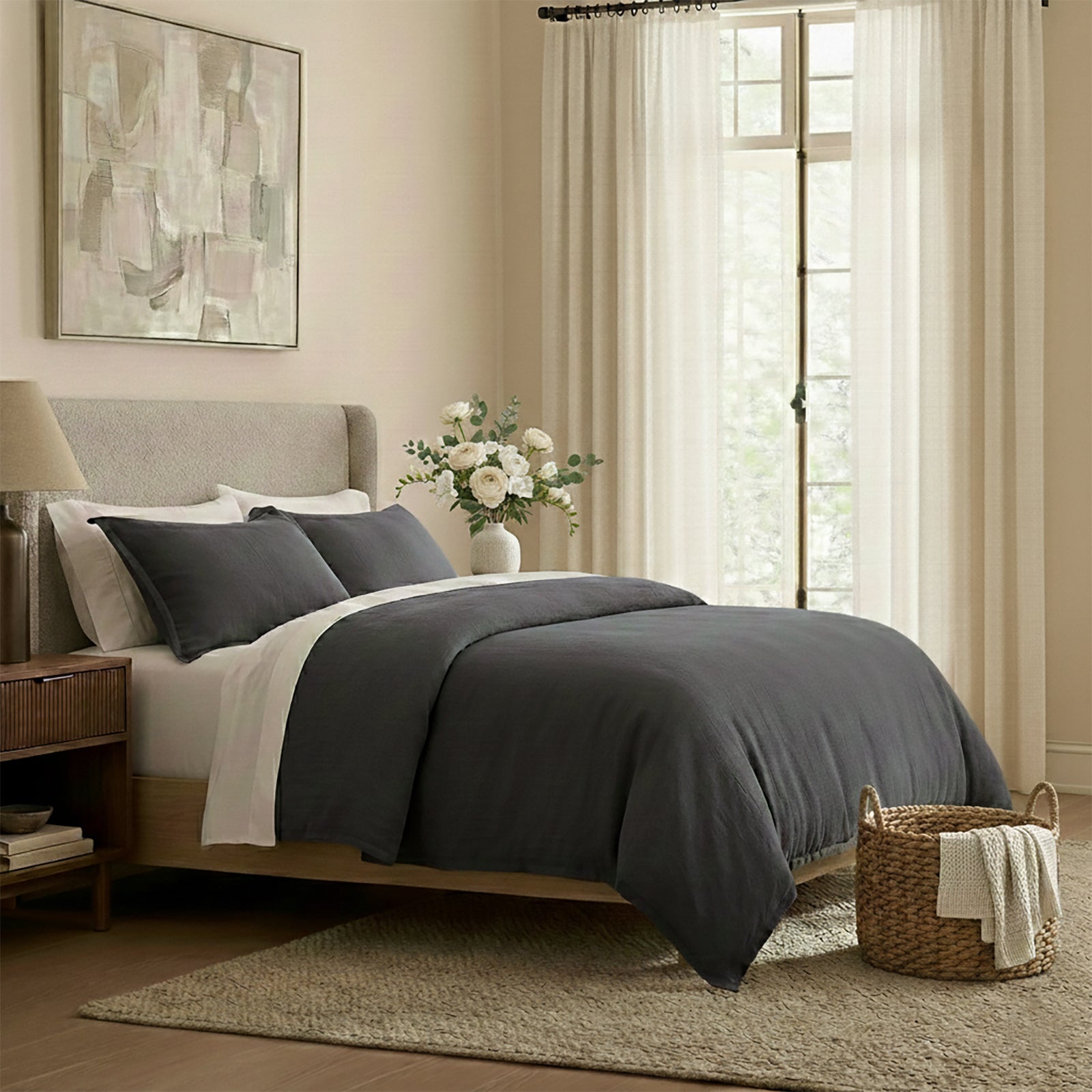Renee Taylor Washed Linen Cotton Quilt Cover Set