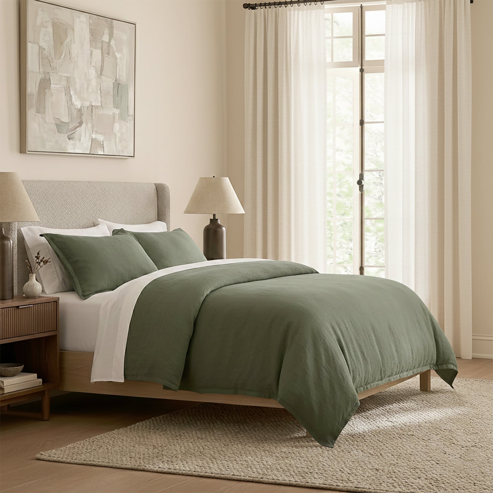 Renee Taylor Washed Linen Cotton Quilt Cover Set