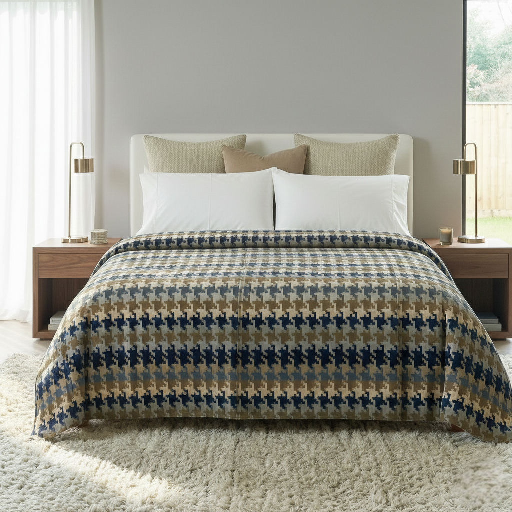 Renee Taylor 100 % Acrylic Super Soft Heavy Weight Printed Mink Blanket 220 x 240 Cms