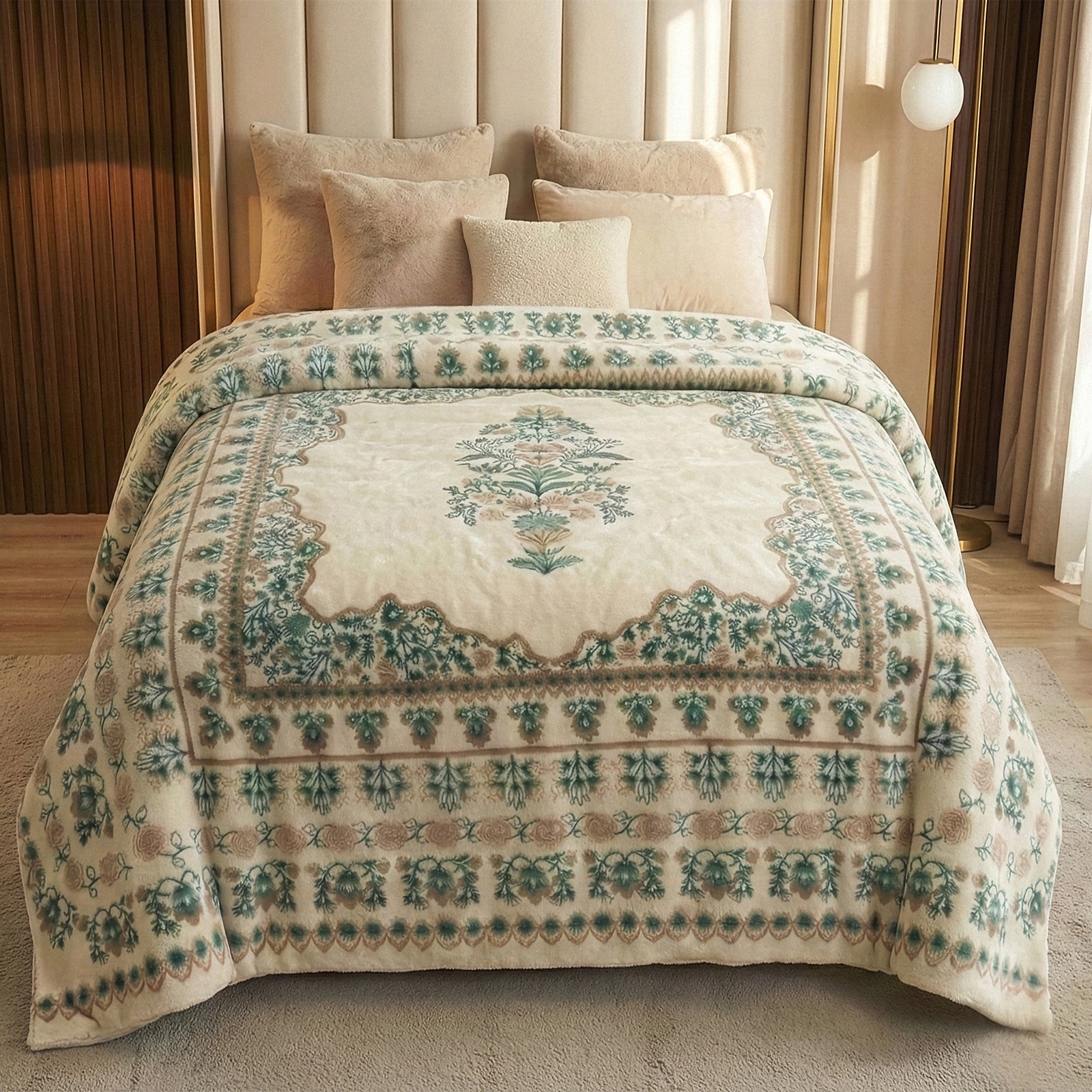 Renee Taylor 100 % Acrylic Super Soft Heavy Weight Printed Mink Blanket 220 x 240 Cms