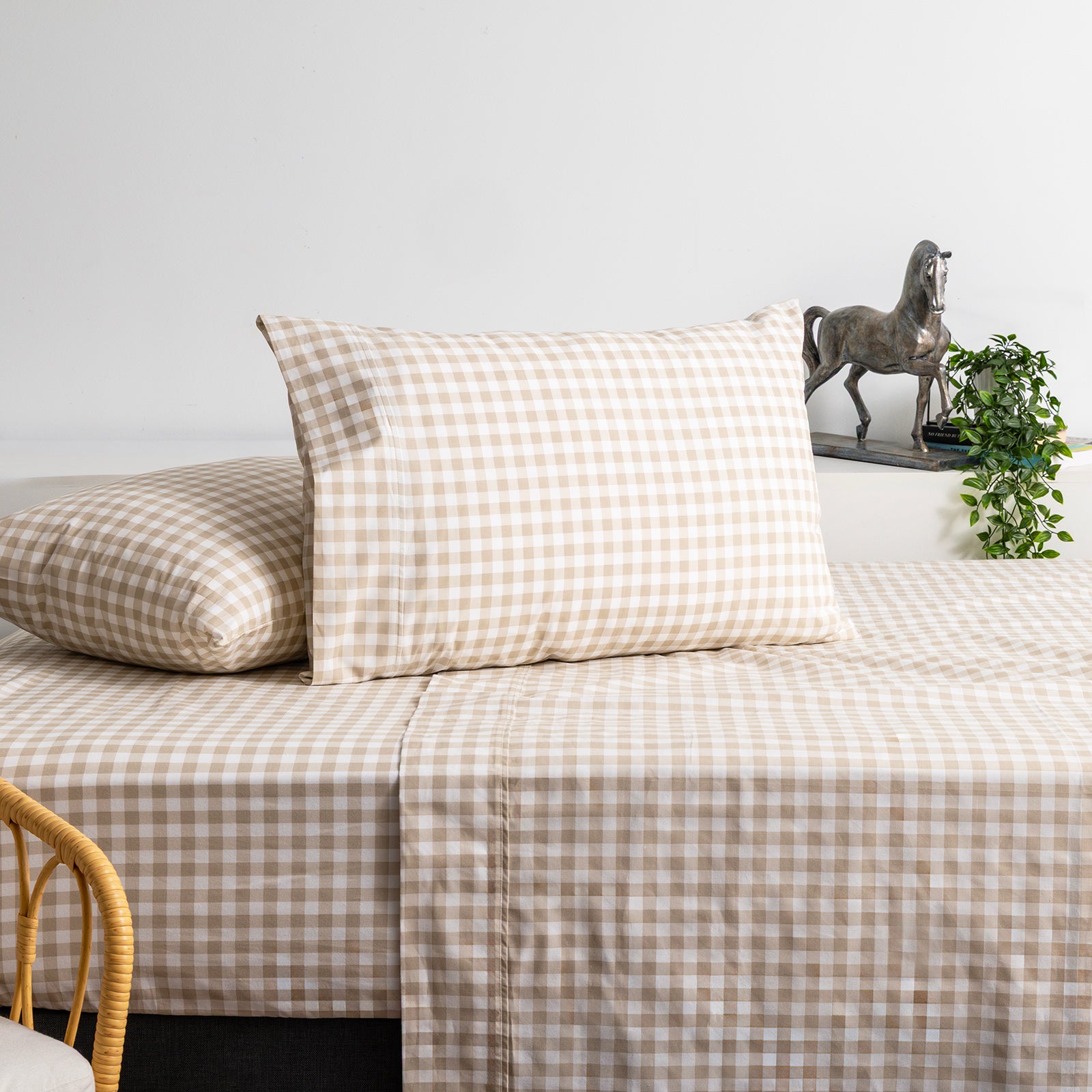 Renee Taylor Brooke Organic Cotton Patterned Sheet Set