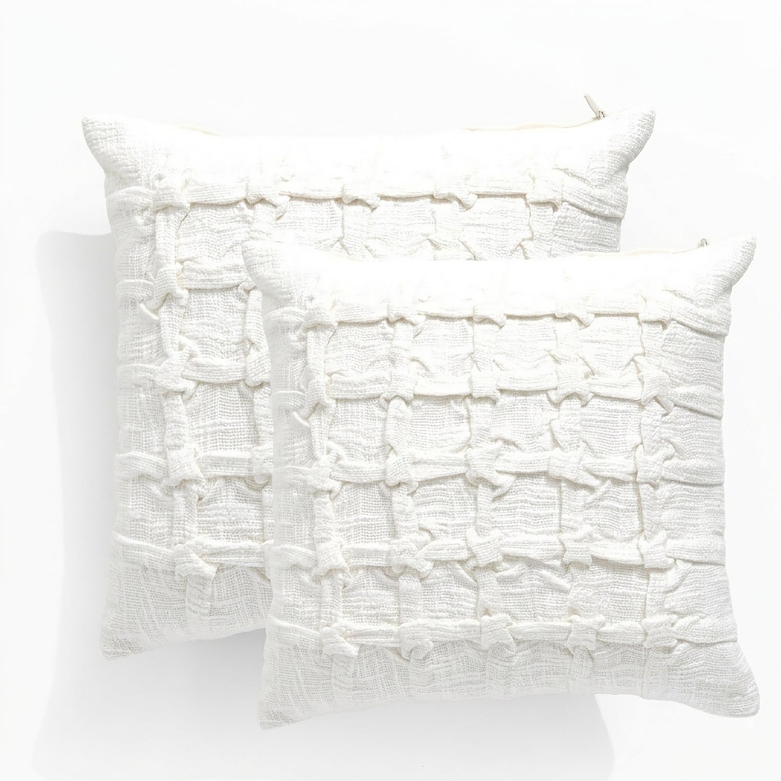 Renee Taylor Cotton Cushion Twin Pack 50 x 50 Cms Feather Filled