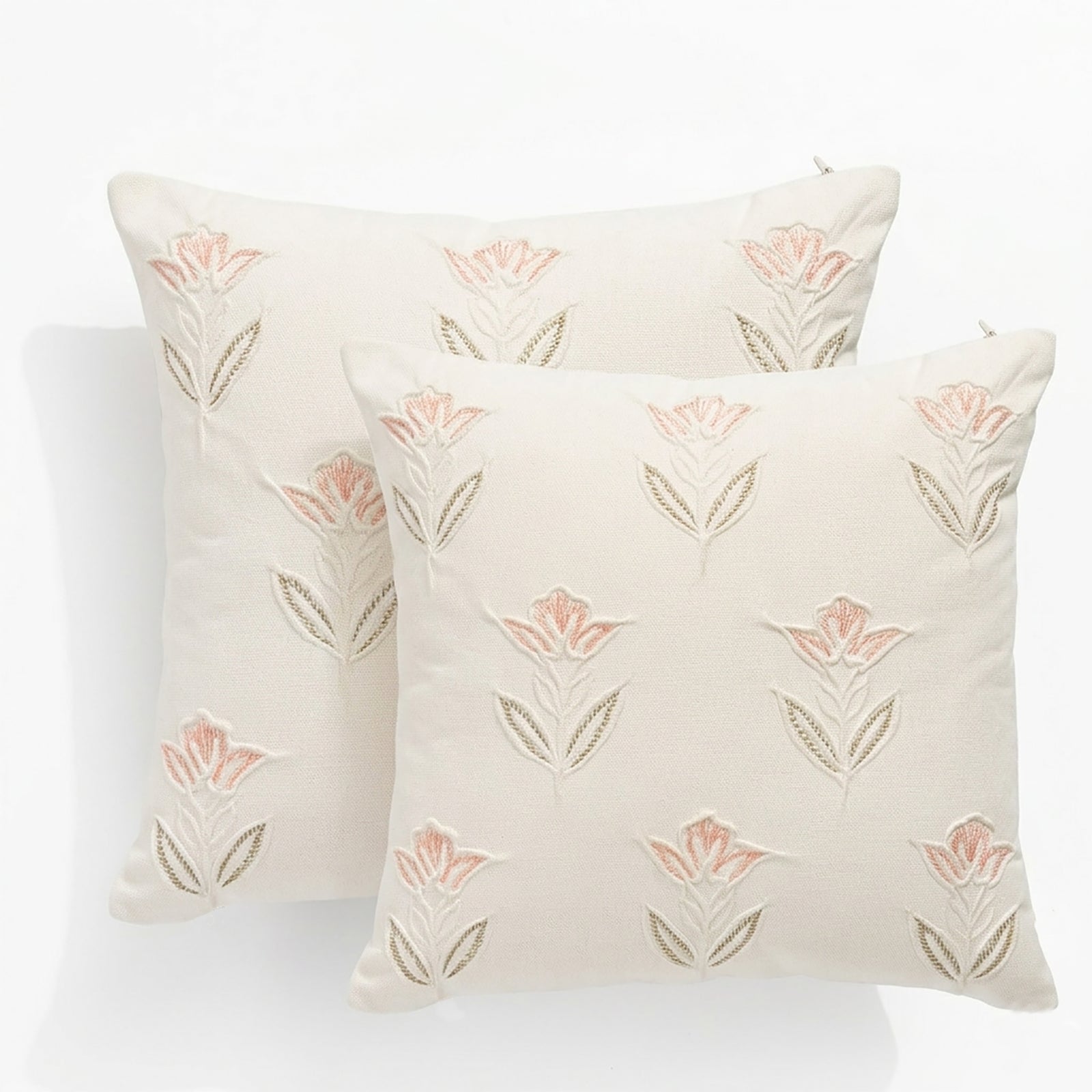 Renee Taylor Cotton Cushion Twin Pack 50 x 50 Cms Feather Filled