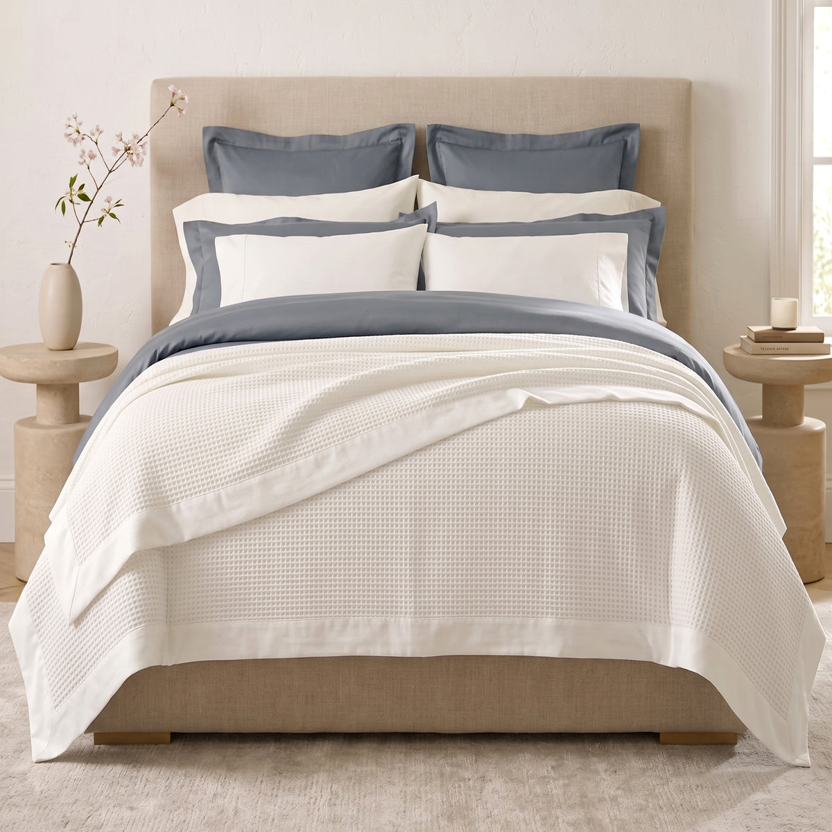 Renee Taylor Brooklyn Cotton Waffle Blanket