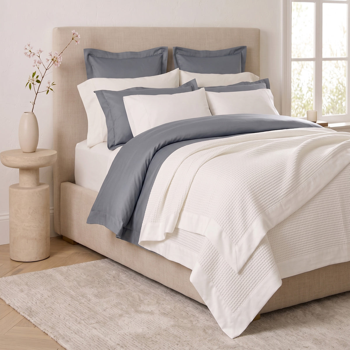 Renee Taylor Brooklyn Cotton Waffle Blanket