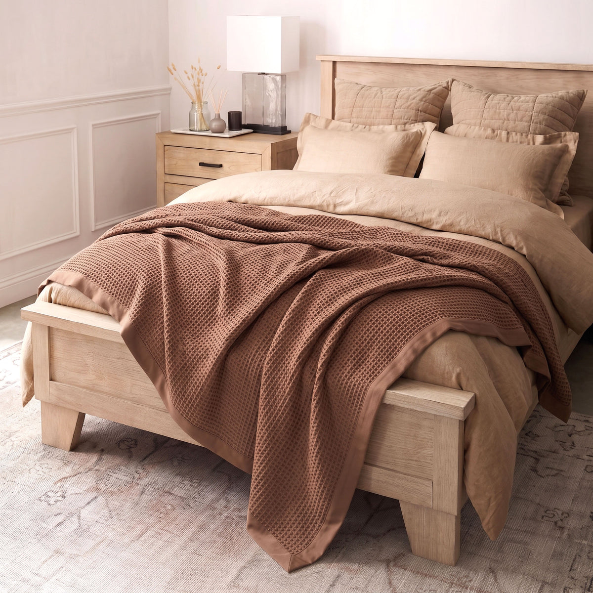 Renee Taylor Brooklyn Cotton Waffle Blanket