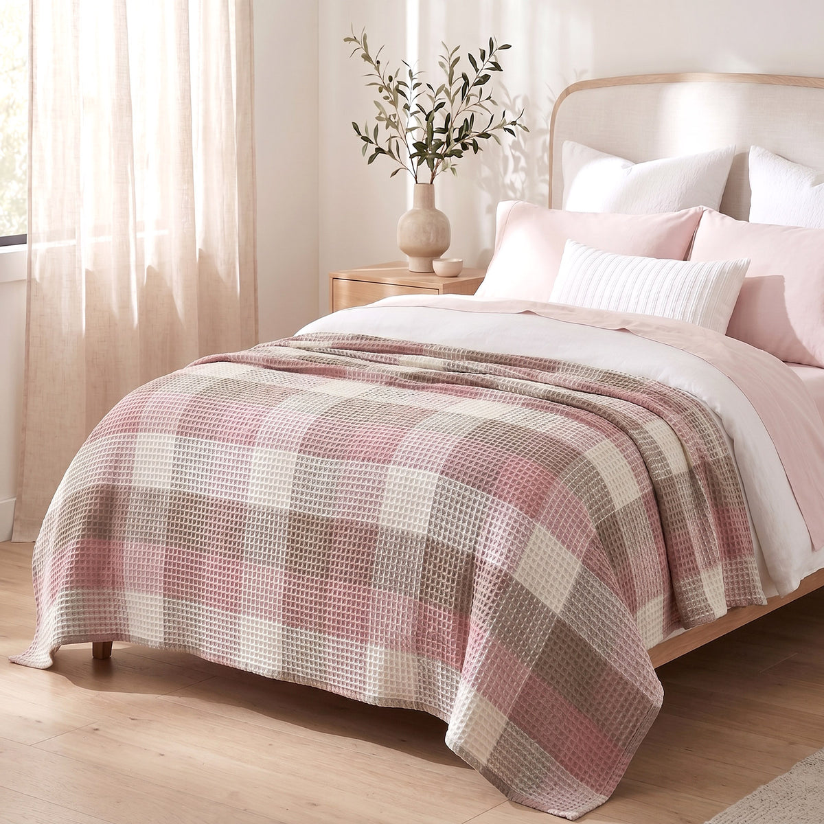 Renee Taylor Heritage Cotton Waffle Blanket