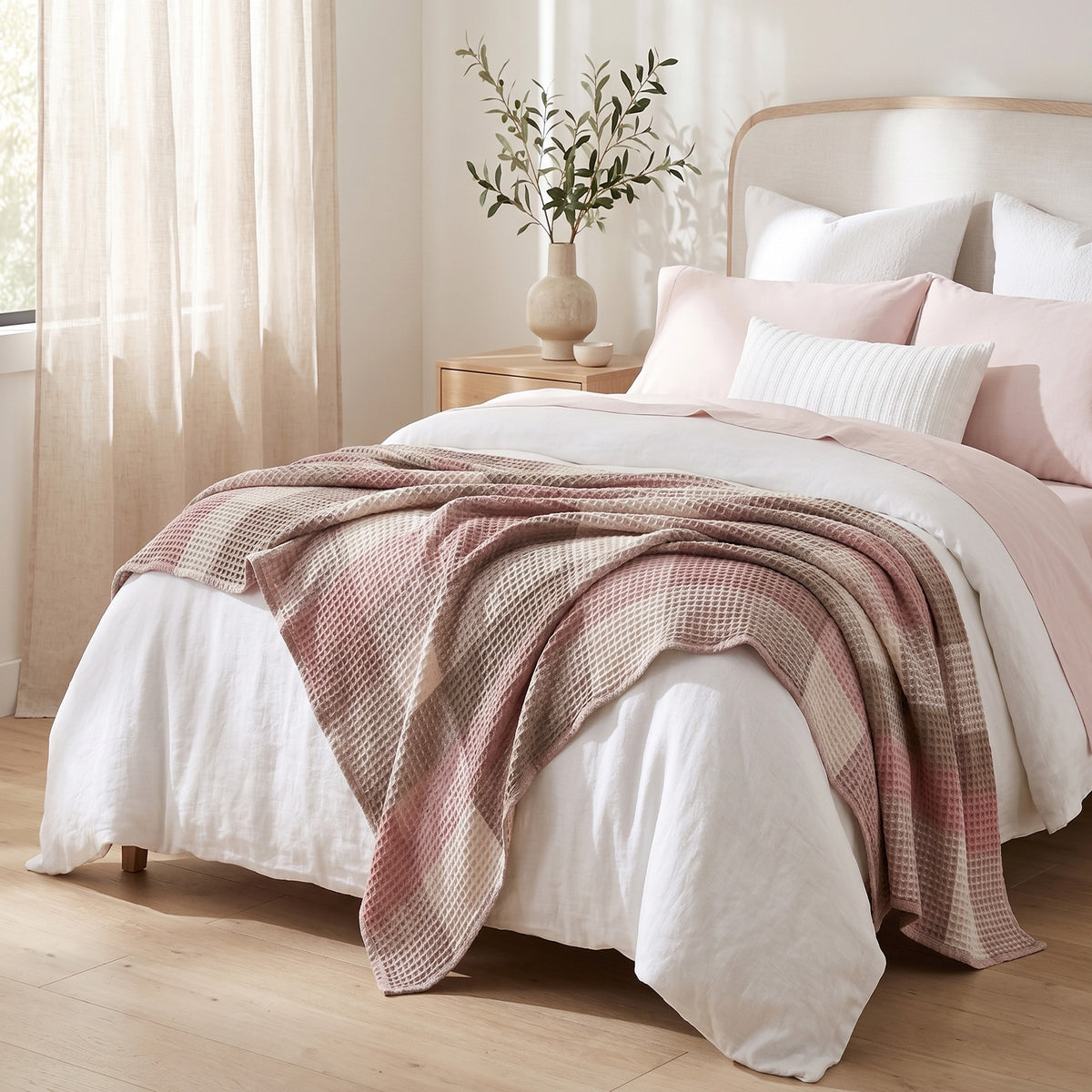 Renee Taylor Heritage Cotton Waffle Blanket