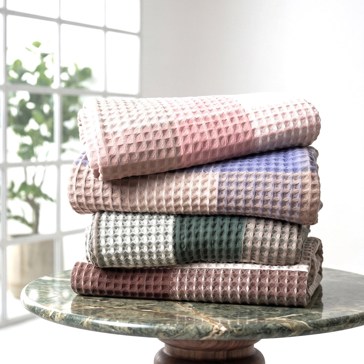 Renee Taylor Heritage Cotton Waffle Blanket