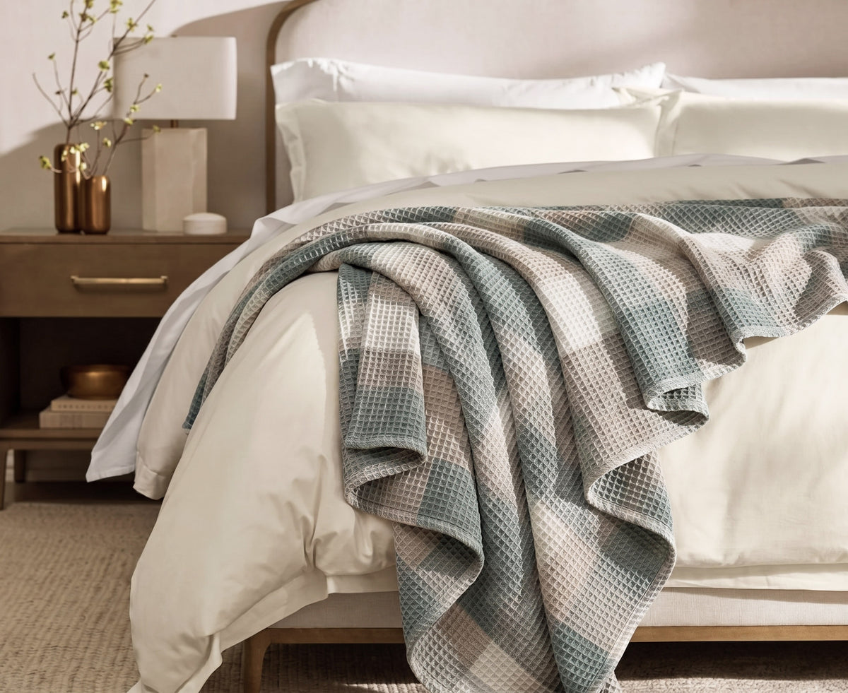 Renee Taylor Heritage Cotton Waffle Blanket