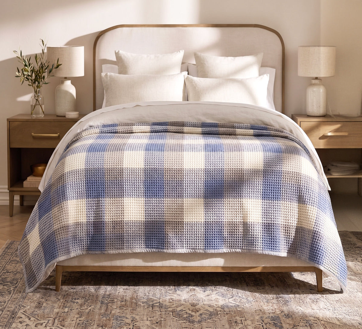 Renee Taylor Heritage Cotton Waffle Blanket