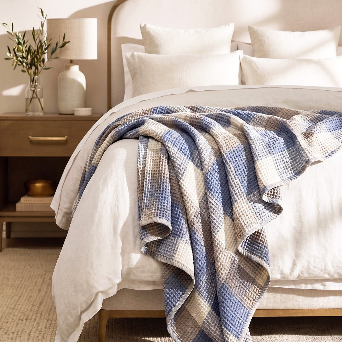 Renee Taylor Heritage Cotton Waffle Blanket