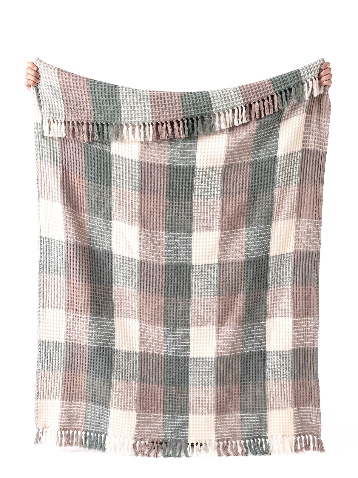 Renee Taylor Alaska Cotton Waffle Throw 130 x 170 Cms