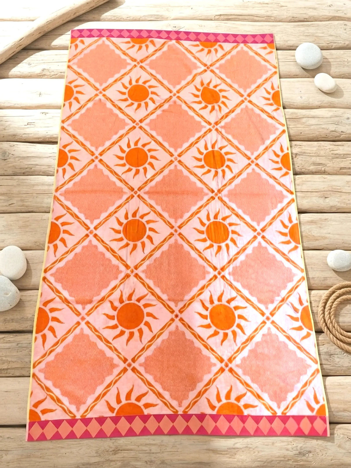 Renee Taylor 2 Pack Jacquard Velour Large Beach Towel 100 x 180 Cms