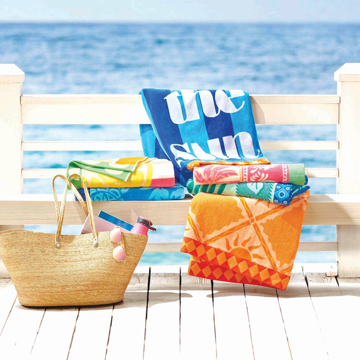 Renee Taylor 2 Pack Jacquard Velour Large Beach Towel 100 x 180 Cms