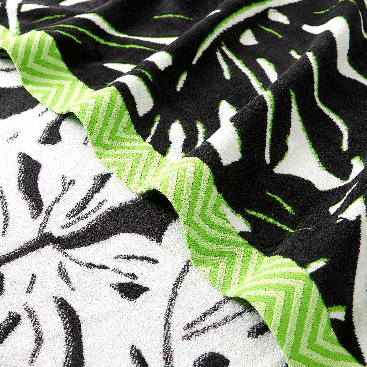 Renee Taylor 2 Pack Jacquard Velour Large Beach Towel 100 x 180 Cms