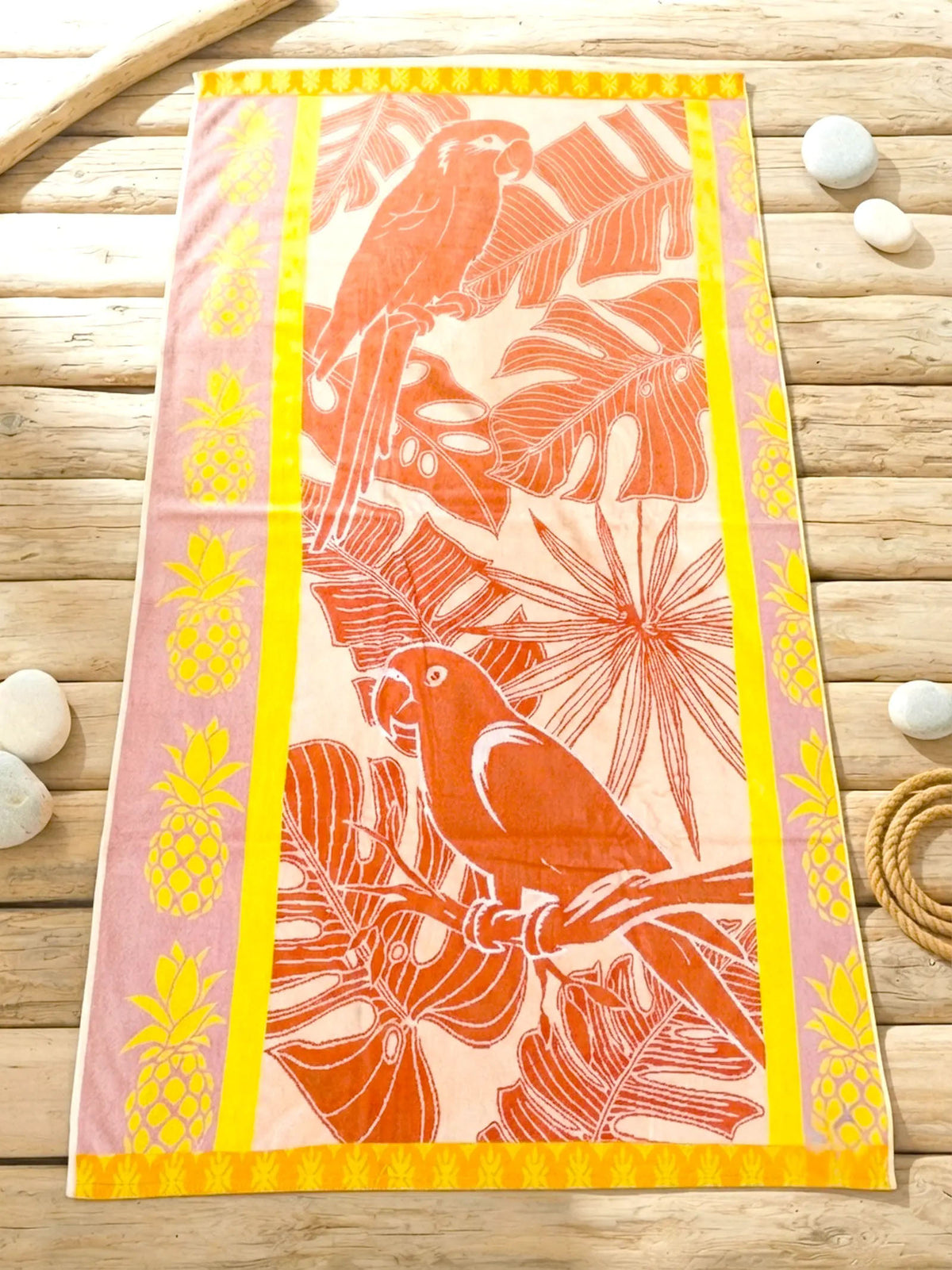 Renee Taylor 2 Pack Jacquard Velour Large Beach Towel 100 x 180 Cms