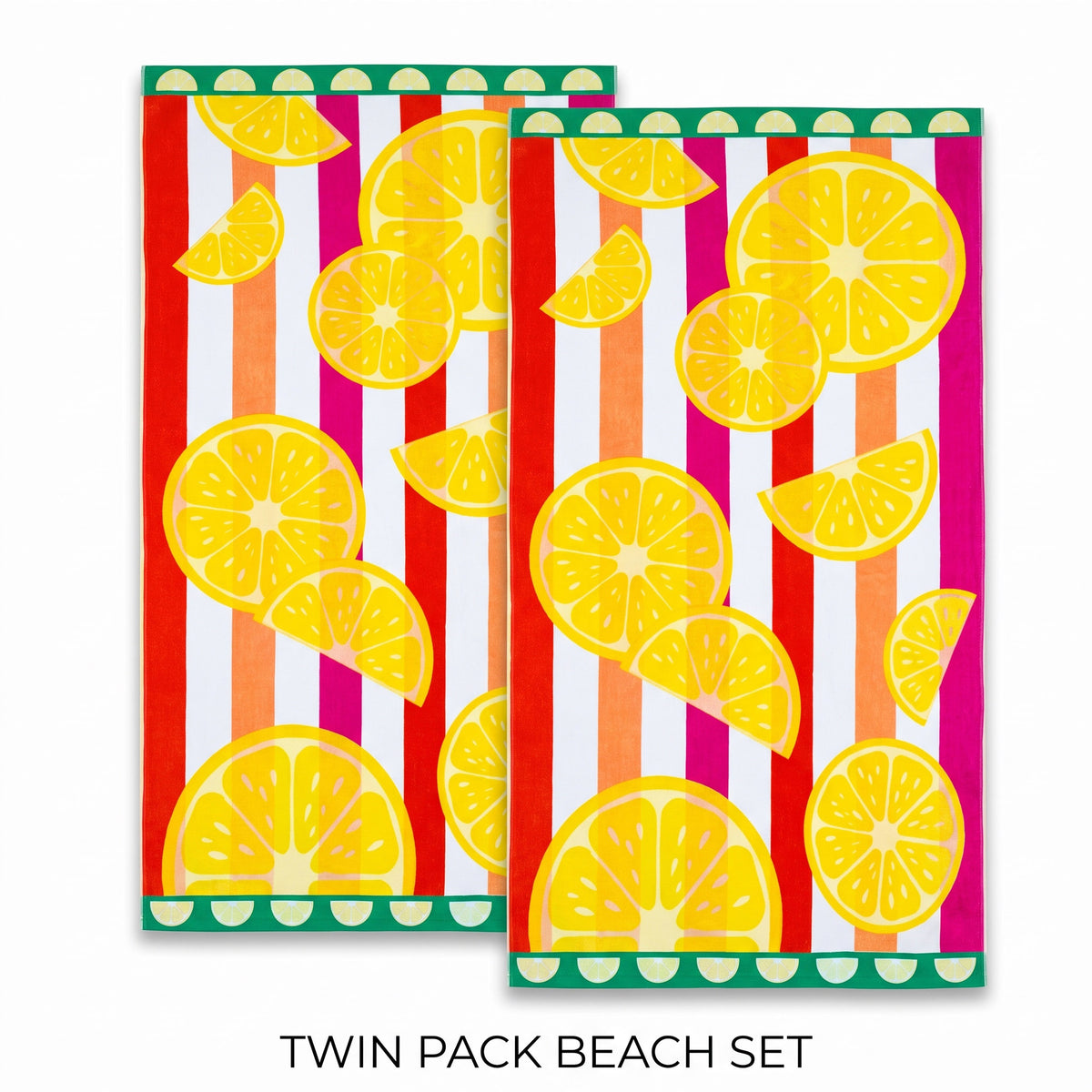 Renee Taylor 2 Pack Jacquard Velour Large Beach Towel 100 x 180 Cms