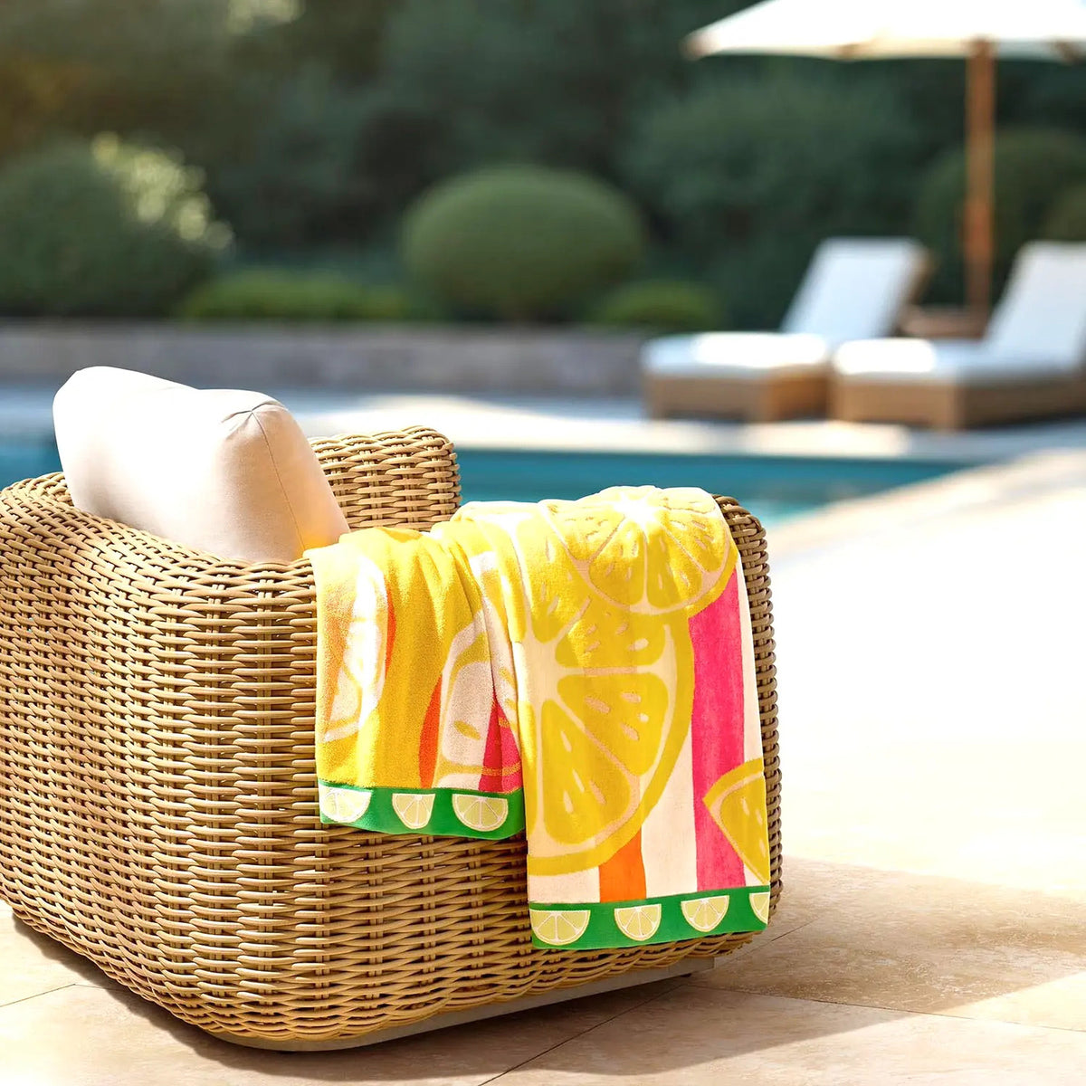 Renee Taylor 2 Pack Jacquard Velour Large Beach Towel 100 x 180 Cms