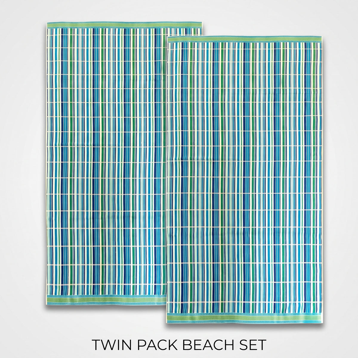 Renee Taylor 2 Pack Jacquard Velour Large Beach Towel 100 x 180 Cms