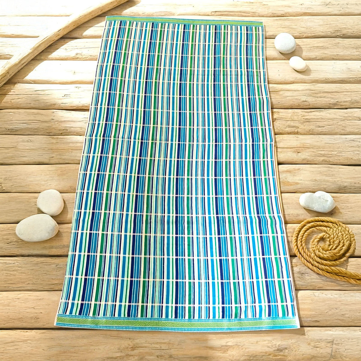 Renee Taylor 2 Pack Jacquard Velour Large Beach Towel 100 x 180 Cms