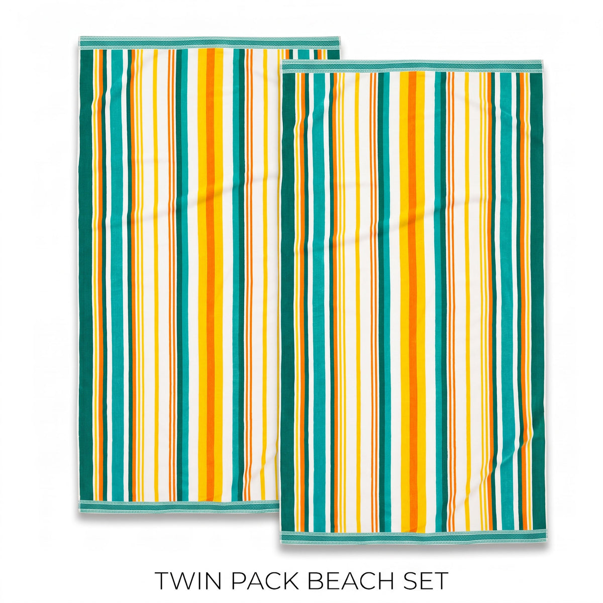 Renee Taylor 2 Pack Jacquard Velour Large Beach Towel 100 x 180 Cms