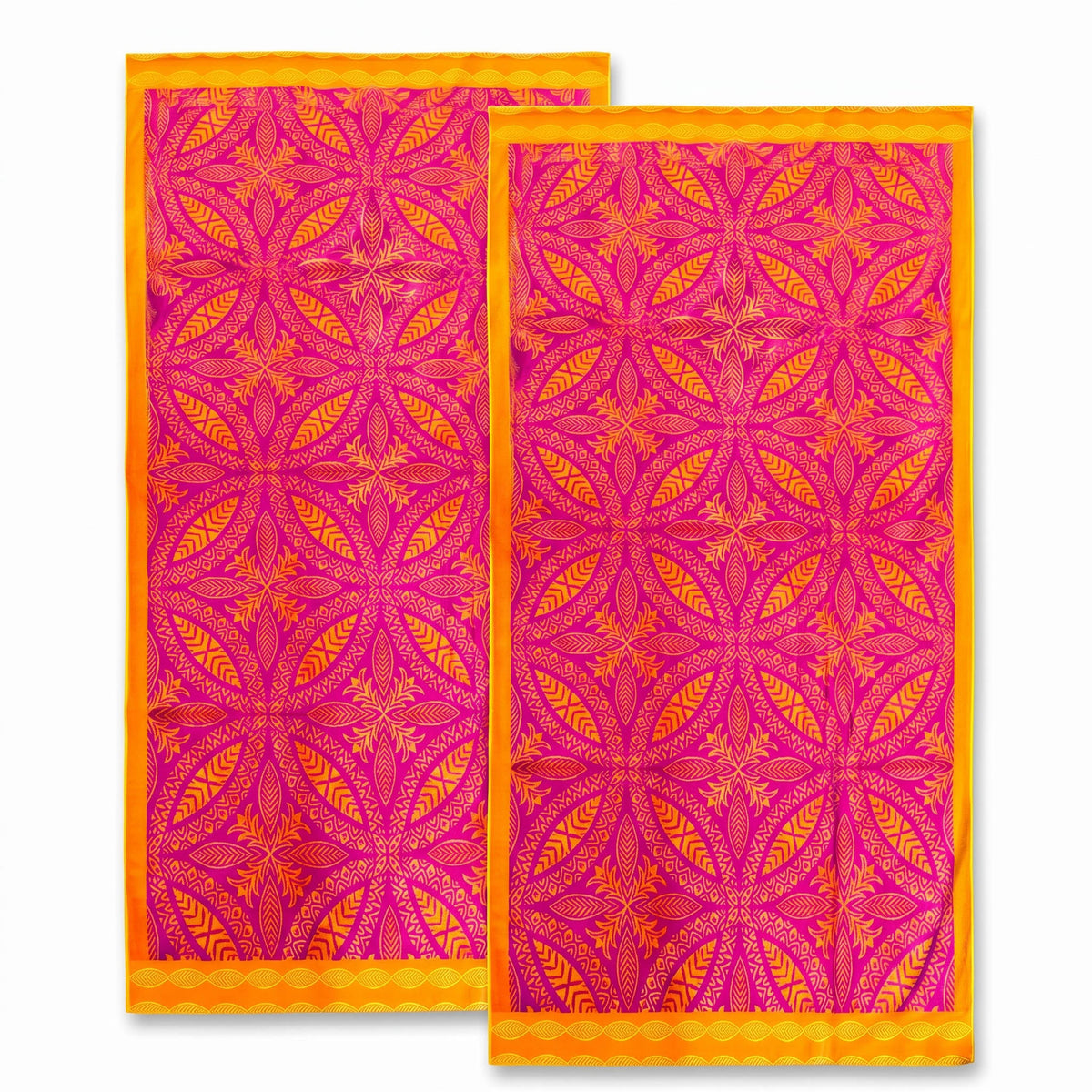 Renee Taylor 2 Pack Jacquard Velour Large Beach Towel 100 x 180 Cms