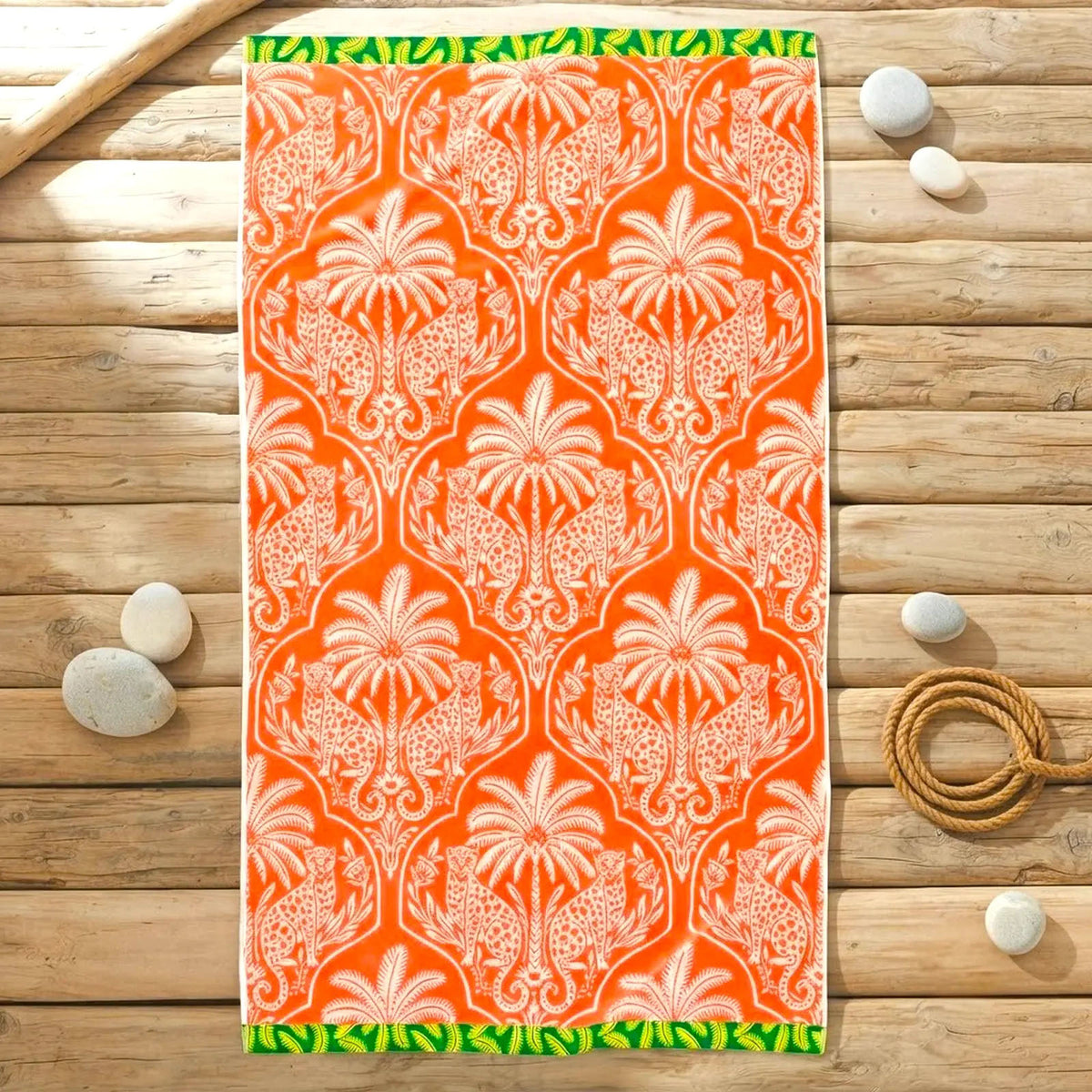 Renee Taylor 2 Pack Jacquard Velour Large Beach Towel 100 x 180 Cms