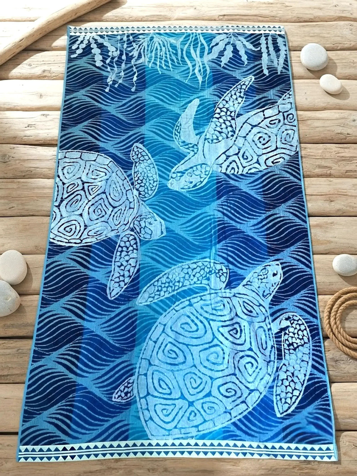 Renee Taylor 2 Pack Jacquard Velour Large Beach Towel 100 x 180 Cms