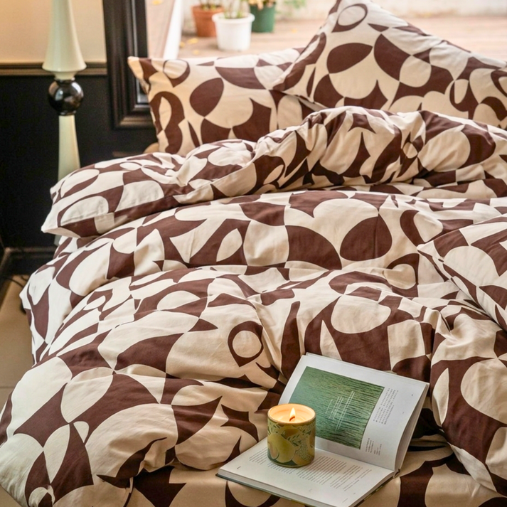 Amsons Scandi Taupe Pure Cotton Quilt Cover Set